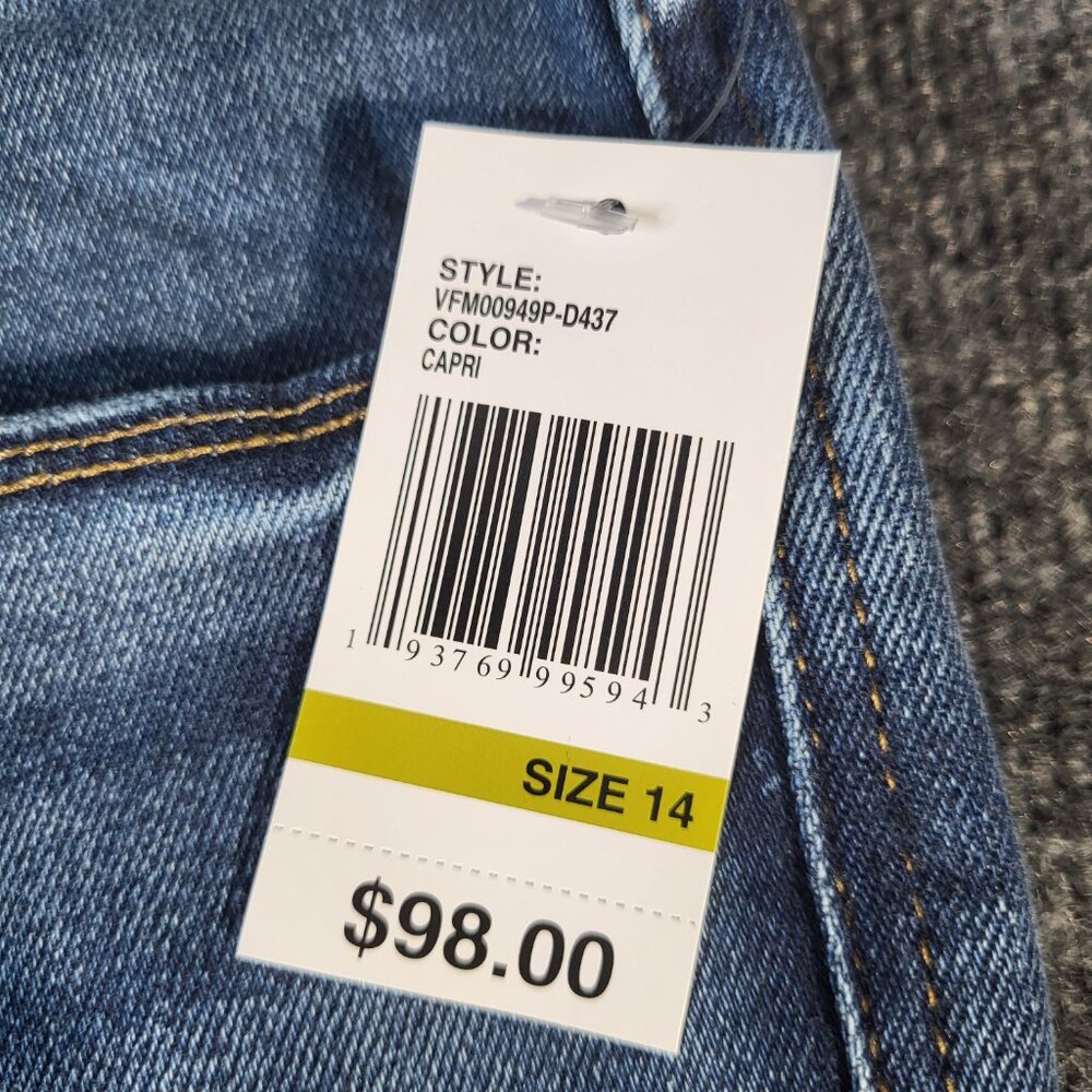 Curve Appeal Women's Jeans Size 14 Nicki High Rise Skinny Capri 14/32 - Picture 4 of 12